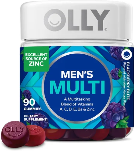 Suplemento multivitamínico de gomitas Perfect Men de Olly, sabor a mora, 90 unidades