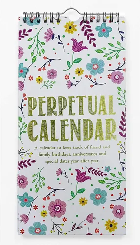 Miniatura 16 de Calendario perpetuo de pájaros y hojas tropicales para colgar en la pared, aniversario, recordatorio de eventos especiales, calendario con impresión