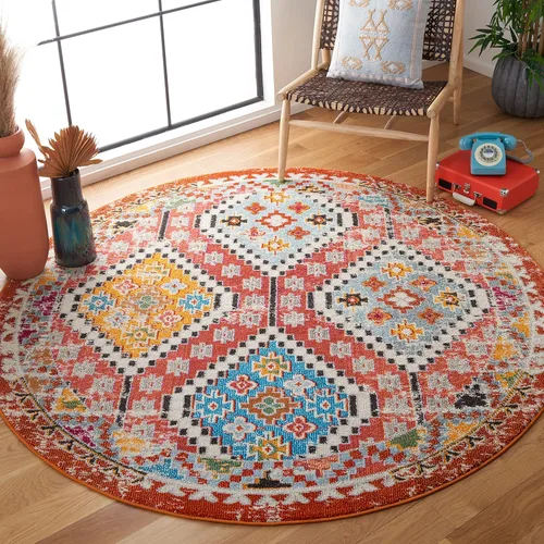 Miniatura 29 de Safavieh Madison Collection MAD418F - Alfombra de área con diamantes, Polipropileno, Gris/amarillo