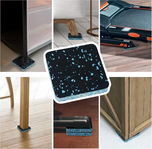 Miniatura 4 de Luwint Almohadillas para cinta de correr, acolchado de espuma de goma, aislamiento de sonido, antivibración, absorción de golpes, láminas de 6 PIEZAS