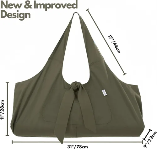 Miniatura 4 de Yogiii, bolsa para esterilla de yoga, la YogiiiTotePRO, bolsa grande para llevar esterilla de yoga con bolsillo lateral, para todos