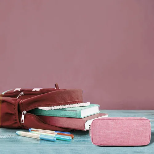 Miniatura 5 de Della Gao - Estuche pequeño para lápices de gran capacidad, bolsa para marcadores y lápices, bolsa para monedas, organizador de papelería de oficina
