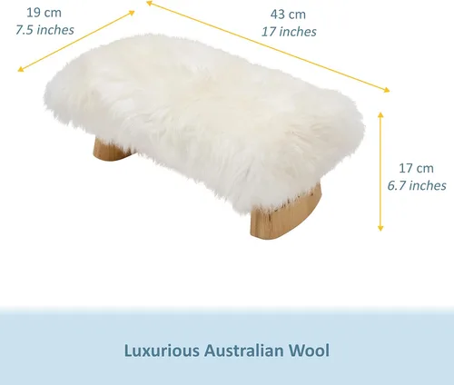 Miniatura 3 de Funda de asiento de piel de oveja genuina de lujo para meditar más profundo y durante más tiempo en pura comodidad – arrodillador de oración