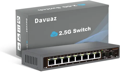 Miniatura 13 de Interruptor Ethernet no administrado de 2.5G con 4 puertos Base-T de 2.5G y 2 puertos de enlace ascendente SFP+ de 10G, compatible