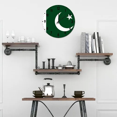 Miniatura 843 de Cheyan Reloj de pared con bandera de Canadá de 12 pulgadas, silencioso, sin tictac, de PVC, funciona con pilas, reloj redondo decorativo, regalo