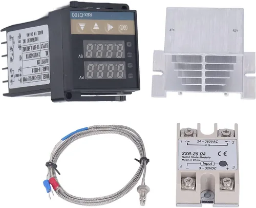 PID Controladores de temperatura Kit de controlador de temperatura industrial preciso REX C100 impermeable para granja 100V-240V (25A)