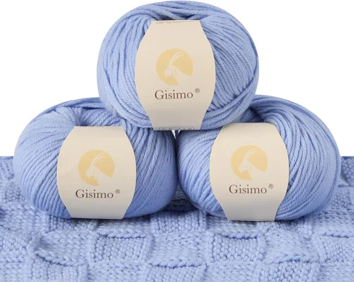 Miniatura 47 de 100% lana merino para tejer y ganchillo, hilo lujoso y suave de 6 cabos para tejer y crochet a mano, 1.76 oz/50 g, 127 yardas/116 metros