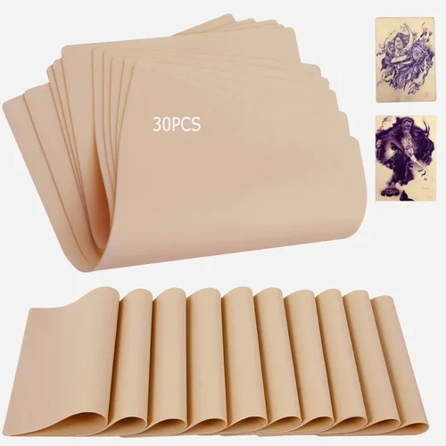 Miniatura 7 de Hojas para práctica de tatuaje Yuelong, doble lado, 10 hojas de 8 x 6 pulgadas, pieles para práctica de tatuaje para juegos de suministros