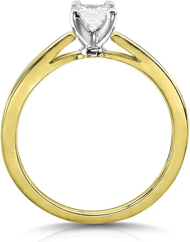 Miniatura 5 de Kobelli Anillo solitario de compromiso de diamante de 12 quilates (quilates) en oro de 14 quilates