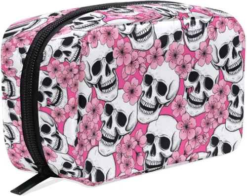 Miniatura 32 de MNSRUU Pequeña bolsa de cosméticos para niñas y mujeres, de viaje, con estampado de leopardo colorido, organizador de artículos de tocador