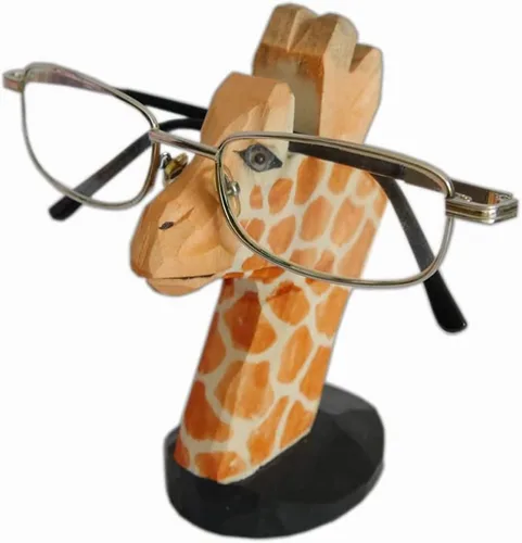Miniatura 5 de Red Dollar Soporte para anteojos de animales tallados en madera hecha a mano, lindo soporte de exhibición de lentes de sol, mesita de noche