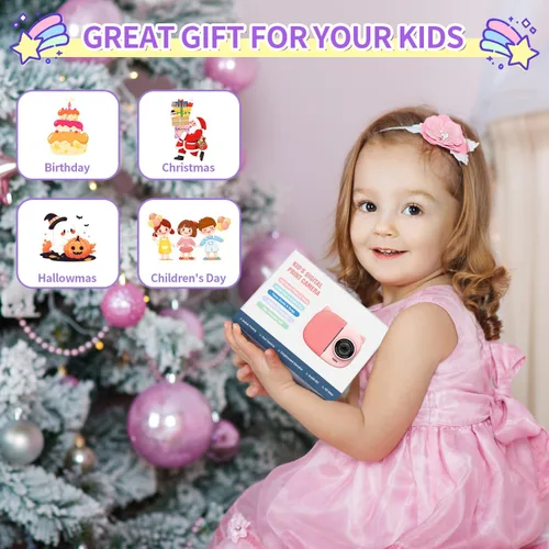 Miniatura 6 de Cámara de Impresión Instantánea Rongta para Niños, Impresora Foto Portátil para Regalos de Cumpleaños, Juguetes para Niños, Cámara Digital Infantil