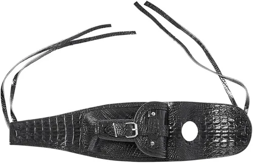 Miniatura 3 de Bolsa de tanque de combustible de cuero sintético para motocicleta, bolsa central de consola de salpicadero, bolsa negra para modelos Harley