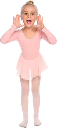 Miniatura 3 de Arshiner - Vestido de ballet con leotardo clásico de manga larga para niña