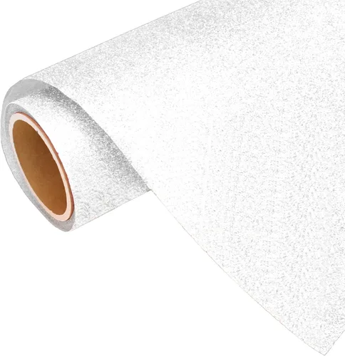 Miniatura 31 de Rollo de película de vinilo de transferencia de calor Threadart Glitter Blue de 3 yardas x 20 pulgadas HTV Colores con purpurina Compatible