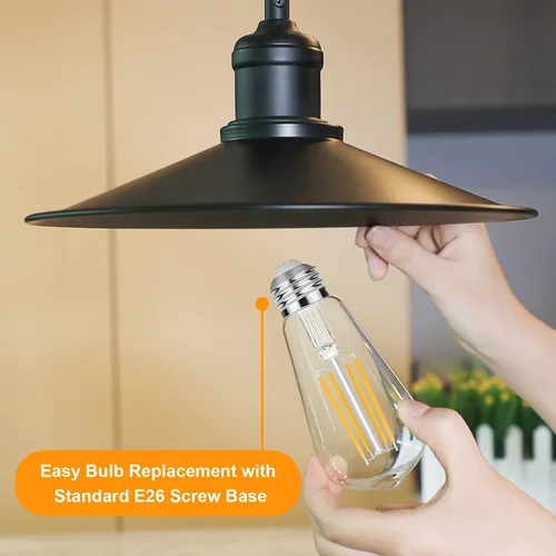 Miniatura 6 de Bombillas LED Edison vintage equivalentes a 60 W, regulables, 7 W, ST58, bombillas de filamento LED blanco cálido 3000 K, iluminación