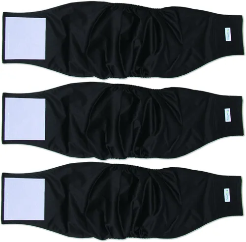 Miniatura 32 de Teamoy Pañales reutilizables para perros machos, bandas lavables para el vientre para cachorros, paquete de 3