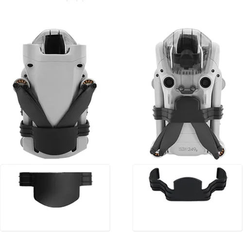 Miniatura 2 de Hélices Protector de correa de protección estabilizador Hélices fijador para DJI Mini 3 Pro/Mini 3 RC Drone Blade Protector Accesorios (negro)