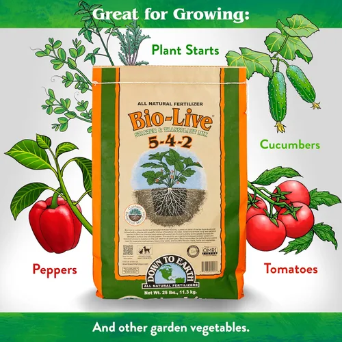 Miniatura 3 de Down To Earth All Natural Fertilizers Organic Bio-Live Starter & Transplant Mix con hongos micorrícicos y microbios benéficos para alimentos