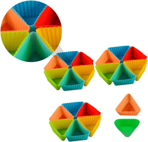 Miniatura 3 de Moldes de silicona para magdalenas triangulares, mini velas de silicona para tartas, molde para tartas de chocolate, tazas de papel, molde
