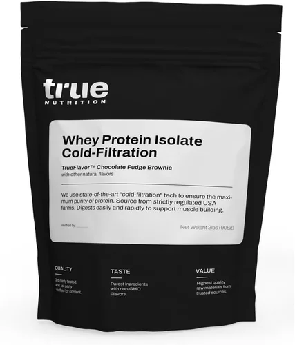 Miniatura 12 de True Nutrition Polvo aislado de proteína de suero – Filtrado en frío, 0.95 oz de proteína por porción – Apoya el crecimiento muscular
