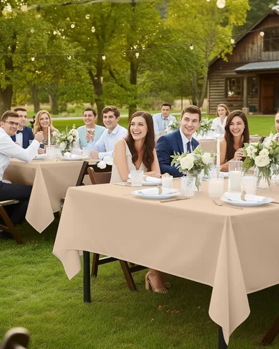 Miniatura 8 de Utopia Kitchen Mantel rectangular, 1 paquete, mantel lavable a máquina, mantel de poliéster para comedor, fiestas de bufé, pícnics, eventos, bodas