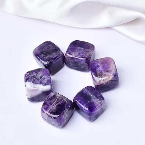 Miniatura 4 de Piedras de whisky de amatista, cubos de hielo de cristal para bebidas, rocas de whisky, cubos de vino de 0.7 a 0.8 pulgadas, regalos para mujeres