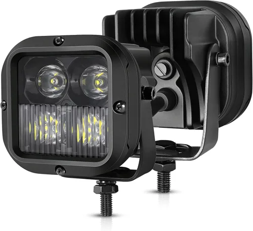 Niwaker - Luces LED para cápsulas, 2 unidades, 3 pulgadas, 80 W, CREE LED, cubos de luz de conducción todoterreno, faros, luces antiniebla, luces
