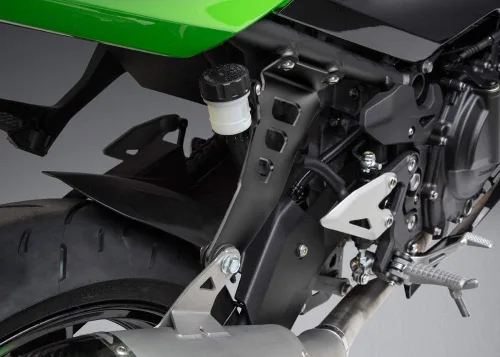 Miniatura 5 de MOTO4U Soporte de suspensión de escape de motocicleta para Ninja 400 2018 YOSHMURA Tubo de escape Accesorios de motocicleta negro
