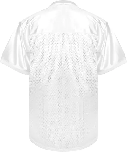Miniatura 3 de Phoneutrix Camiseta de fútbol en blanco, camiseta deportiva Hip Hop Jersey para fiesta