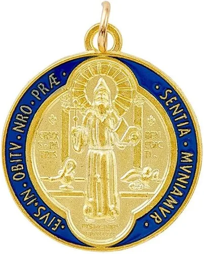 Miniatura 2 de Medalla de oro esmaltado de San Benito de 1 pulgada - 24paquete, talla 8, Zinc, Sin gemas.