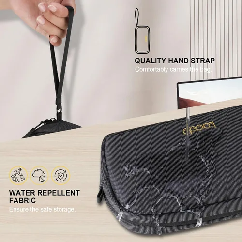 Miniatura 3 de Lacdo Organizador de artículos electrónicos, estuche de viaje, organizador de cables para artículos esenciales, resistente al agua, accesorios