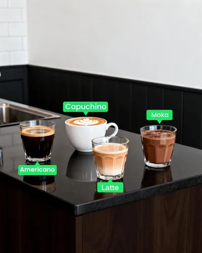 Miniatura 5 de HBN Máquina de café expreso, cafetera de 3.5 bar para capuchino y café con leche, cafetera de acero inoxidable de 2 a 4 tazas con espumador