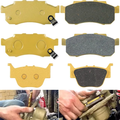 Pastillas de freno de disco de cerámica delanteras y traseras resistentes para Honda Pioneer 700 500 700-4 2014-2021 Reemplazar 06435-HN8-016,