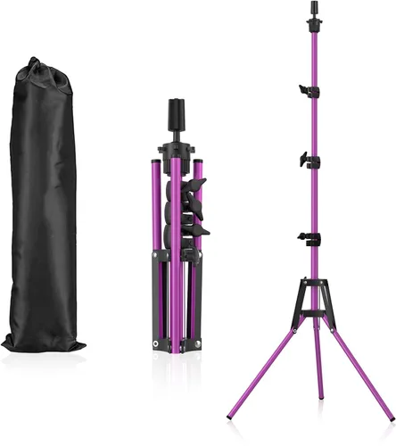 Miniatura 7 de Soporte de cabeza de maniquí Pet Baby, soporte de peluca ajustable, soporte de cabeza de maniquí de metal reforzado para formación de cosmetología