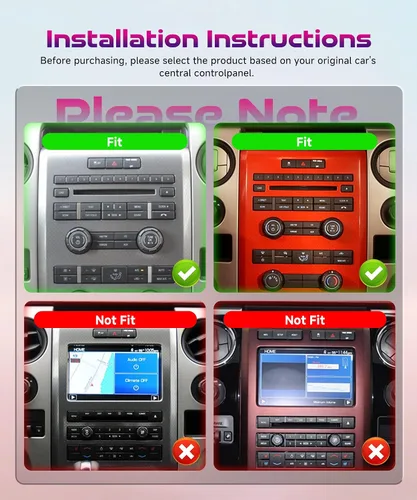 Miniatura 2 de Estéreo de coche Android de 9 pulgadas 2G+64G para Ford F150 SVT Raptor 2009-2012 Recorte bajo inalámbrico CarPlay Android Auto pantalla táctil