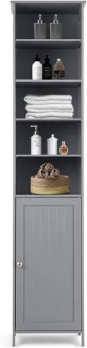 Miniatura 5 de GLACER Gabinete de almacenamiento de 72 pulgadas de alto, gabinete de piso de baño con estantes ajustables, gabinete de almacenamiento estrecho que