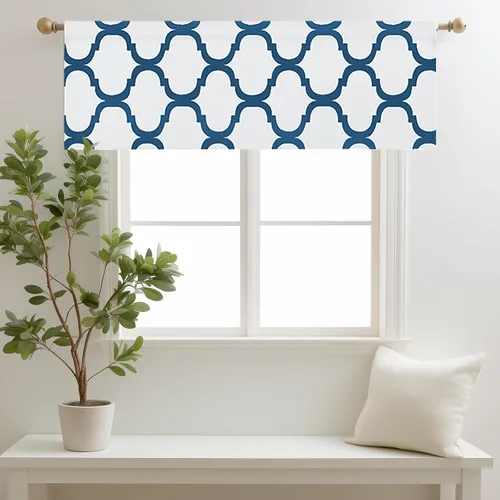 Miniatura 19 de Melodieux - Cortinas de bolsillo de moda marroquí para cocina, cafetería o baño, pequeñas ventanas