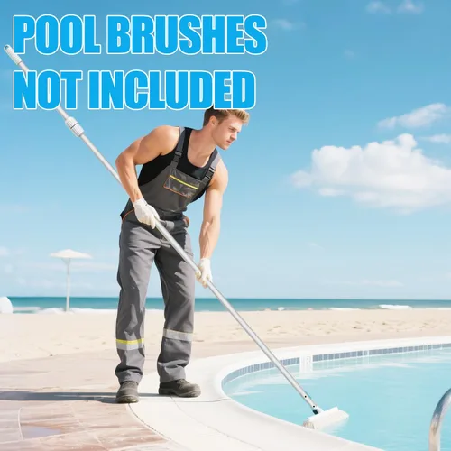 Miniatura 7 de YEECHUN Poste de piscina profesional de 16.5 pies telescópico de aluminio resistente, longitud ajustable de 6.5 a 16.5 pies, poste universal