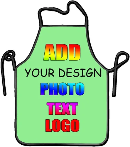 Miniatura 28 de NALAHOME Delantales personalizados para hombres y mujeres delantales personalizados con logotipo de texto fotográfico Negro
