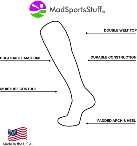 Miniatura 4 de MadSportsStuff Triumph - Calcetines de concientización sobre el cáncer de mama con cinta rosa para fútbol, béisbol, softbol, niños, niñas y hombres