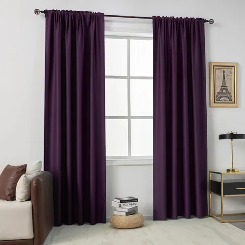 Miniatura 59 de DUALIFE Cortinas opacas de 45 pulgadas de largo, 2 paneles para ventanas pequeñas de dormitorio, aislamiento térmico, bolsillo para barra, cortinas