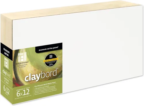 Miniatura 82 de Ampersand Art Supply Panel de pintura de madera: Serie Museo Claybord, 10 "x 10", 2" Perfil con acunado Perfil con cuna de 2