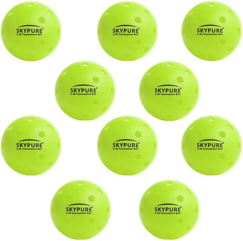 Pelotas de pickleball Z40 para exteriores – Aprobado por USAPA de 40 hoyos de una sola pieza sin costuras para jugar en torneos, entrenamiento y 10