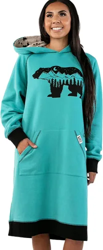 Miniatura 115 de Lazy One Sudadera con capucha de gran tamaño, ropa de dormir cómoda, vestido de suéter para mujer