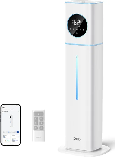 DREO HM735S - Humidificador inteligente de 11 L, habitación grande, 700 pies cuadrados, humidificadores de aire de niebla fría 100H para dormitorio,