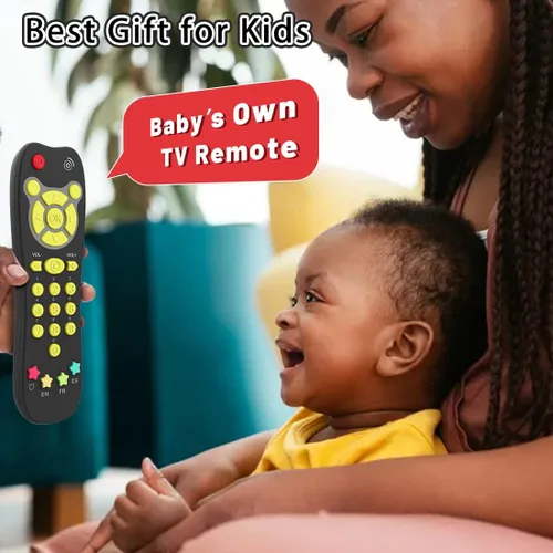 Miniatura 6 de KALUYA Juguete a distancia de TV para bebé, juguete de control remoto para niños pequeños, juego realista, educación temprana, juguetes musicales