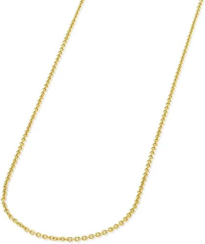 Miniatura 2 de Collar de cadena de eslabones de oro amarillo de 14 quilates, oro blanco u oro rosa de 0.020 in con cierre de anillo de resorte