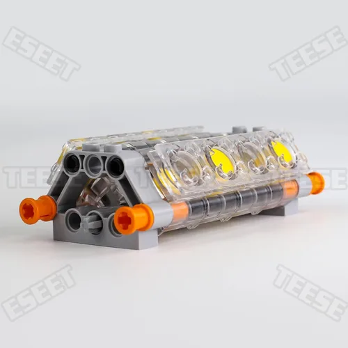 Miniatura 3 de TEESE 55pcs cigüeñal-motor-accesorios-kit con biela-cilindro- cabezal, compatible con piezas técnicas, para STEM-MOC-EV3-Proyecto-Bloques a granel