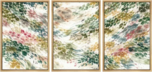 Miniatura 91 de SIGNWIN Lienzo enmarcado para pared, arte con pinceladas de flujo neutro en tonos beige abstractos, ilustraciones, arte moderno, decorativo